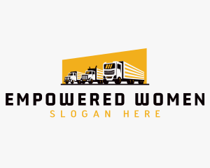 Truck Courier Cargo logo design