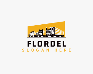 Truck Courier Cargo logo design