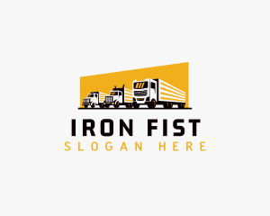 Truck Courier Cargo logo design