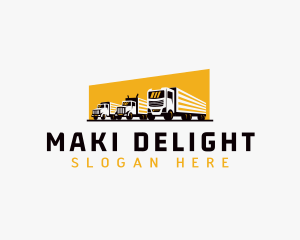 Truck Courier Cargo logo design