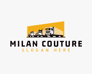 Truck Courier Cargo logo design