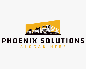 Truck Courier Cargo logo design