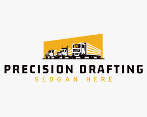 Truck Courier Cargo logo design