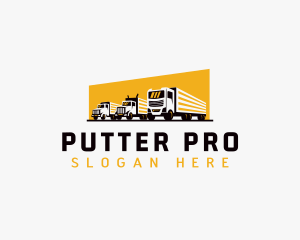 Truck Courier Cargo logo design