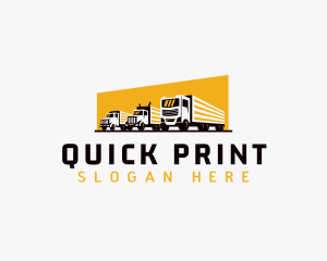 Truck Courier Cargo logo design