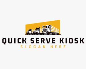 Truck Courier Cargo logo design