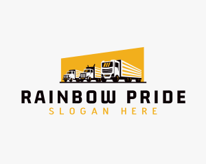 Truck Courier Cargo logo design