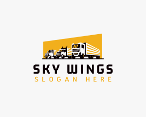 Truck Courier Cargo logo design