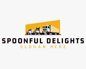 Truck Courier Cargo logo design