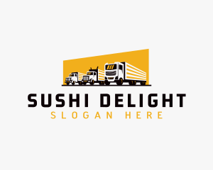 Truck Courier Cargo logo design