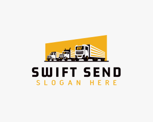 Truck Courier Cargo logo design