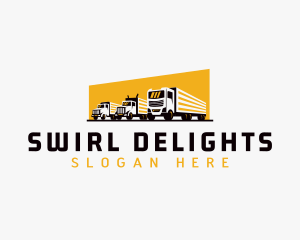 Truck Courier Cargo logo design