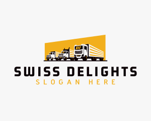 Truck Courier Cargo logo design