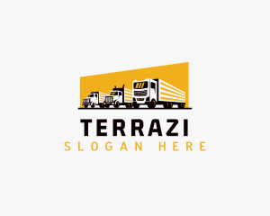 Truck Courier Cargo logo design