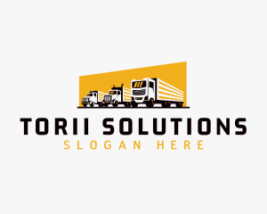 Truck Courier Cargo logo design