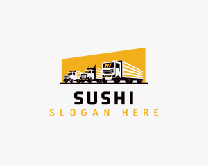 Truck Courier Cargo logo design