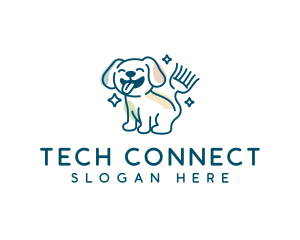 Broom - Dog Clean Sweeper logo design
