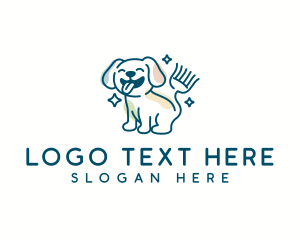 Happy - Dog Clean Sweeper logo design