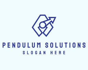 Pendulum - Modern Arrow Letter A logo design