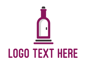 Purple Wine - Wine Bottle Cellar Door logo design