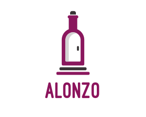 Wine Bottle Cellar Door logo design