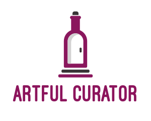 Wine Bottle Cellar Door logo design