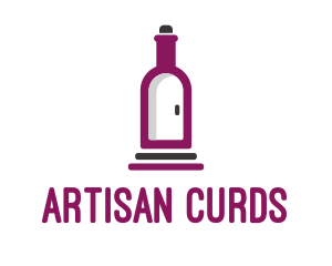 Wine Bottle Cellar Door logo design