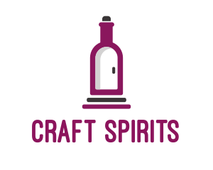 Alcohol - Wine Bottle Cellar Door logo design