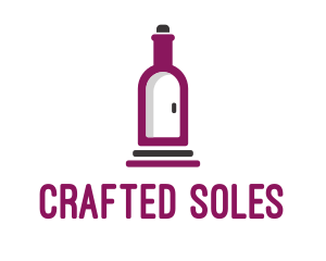 Wine Bottle Cellar Door logo design