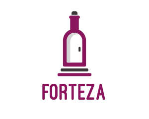 Wine Bottle Cellar Door logo design