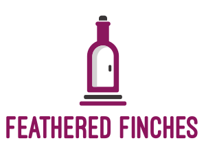 Wine Bottle Cellar Door logo design