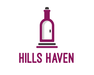 Wine Bottle Cellar Door logo design