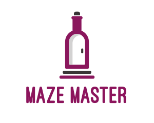 Wine Bottle Cellar Door logo design