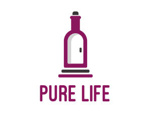 Bottle - Wine Bottle Cellar Door logo design