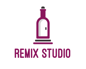 Wine Bottle Cellar Door logo design