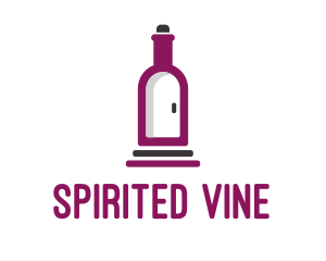 Alcohol - Wine Bottle Cellar Door logo design