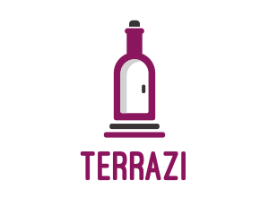 Wine Bottle Cellar Door logo design