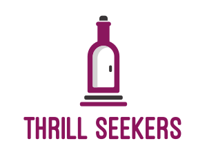 Wine Bottle Cellar Door logo design