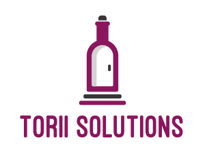 Wine Bottle Cellar Door logo design