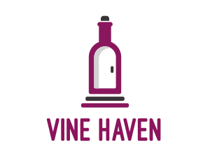 Wine Bottle Cellar Door logo design