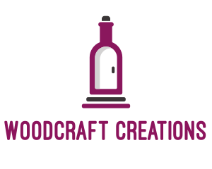 Wine Bottle Cellar Door logo design