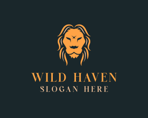 Jungle Wild Lion logo design