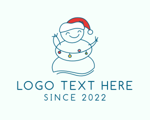 Christmas - Christmas Lights Snowman logo design