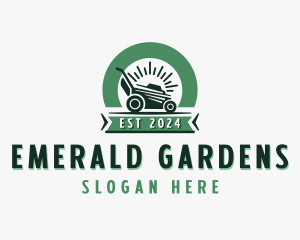 Gardening Lawn Mower logo design