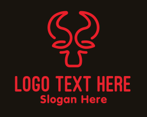 Horn - Red Bull Grill Restaurant logo design