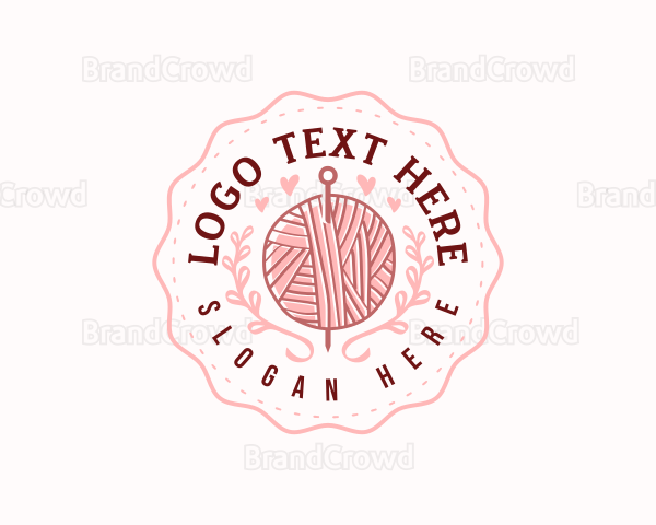 Knitting Crochet Yarn Logo