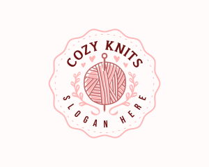 Knitting Crochet Yarn logo design