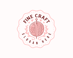 Knitting Crochet Yarn logo design