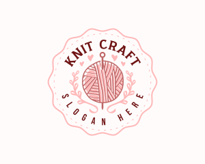 Knitting Crochet Yarn logo design