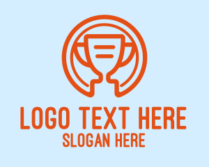 Win - Digital Orange Trophy logo design